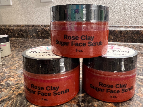 Rose Clay Facial Sugar Scrub