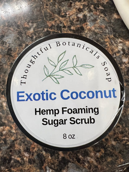 Foaming Hemp Sugar Scrub - 9 Varieties