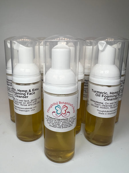 Foaming Face Cleanser - Turmeric, Hemp & Emu Oil